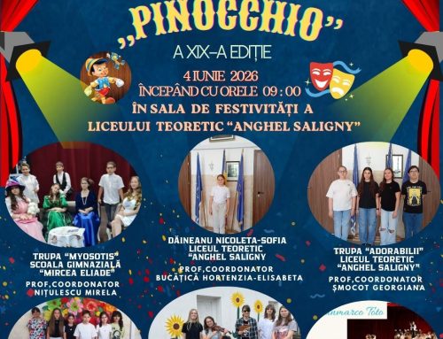 Invitație la teatru! Festivalul de Teatru pentru Copii și Tineret ”Pinocchio” are loc joi, 4 iunie 2026.