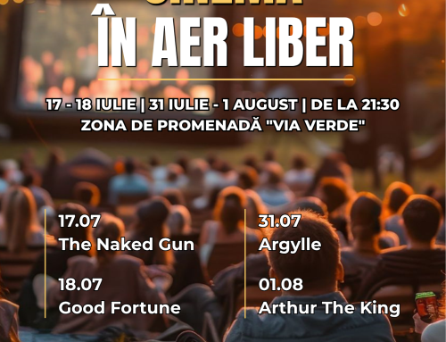 Cinema în aer liber la Cernavoda – Seri de film, la apus de soare pentru întreaga comunitate