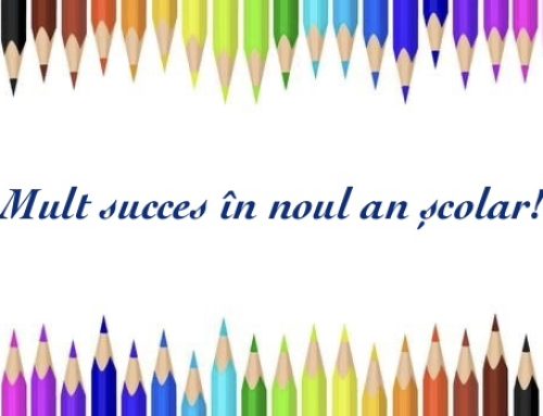Un an școlar excelent tuturor!